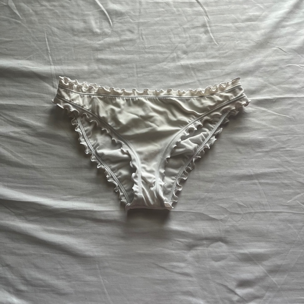 white bikini bottoms